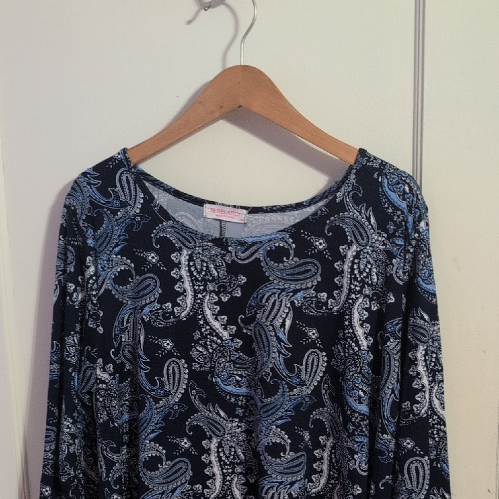 Paisley Print Long Sleeve Top